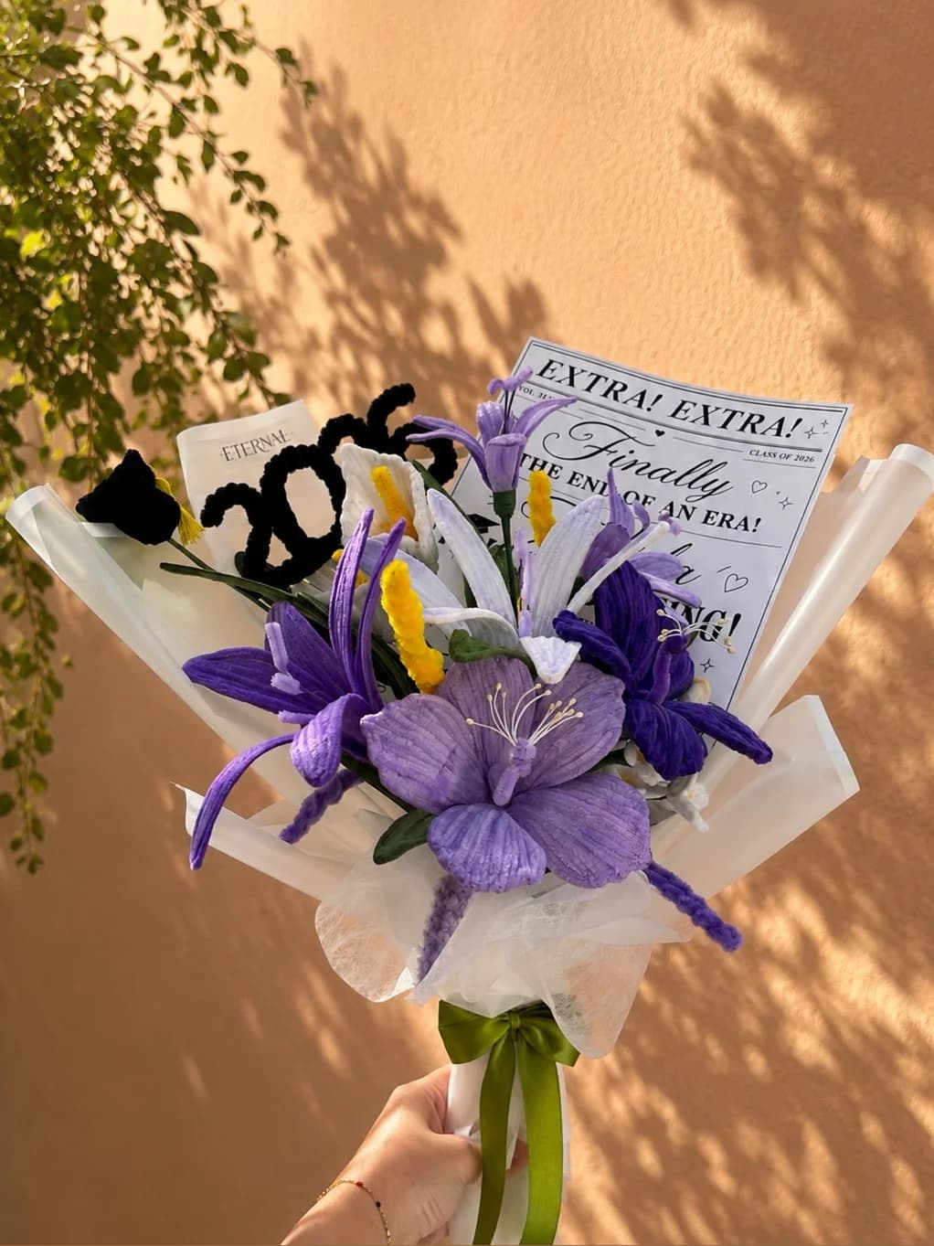 Class of 2026 Purple Iris Bouquet