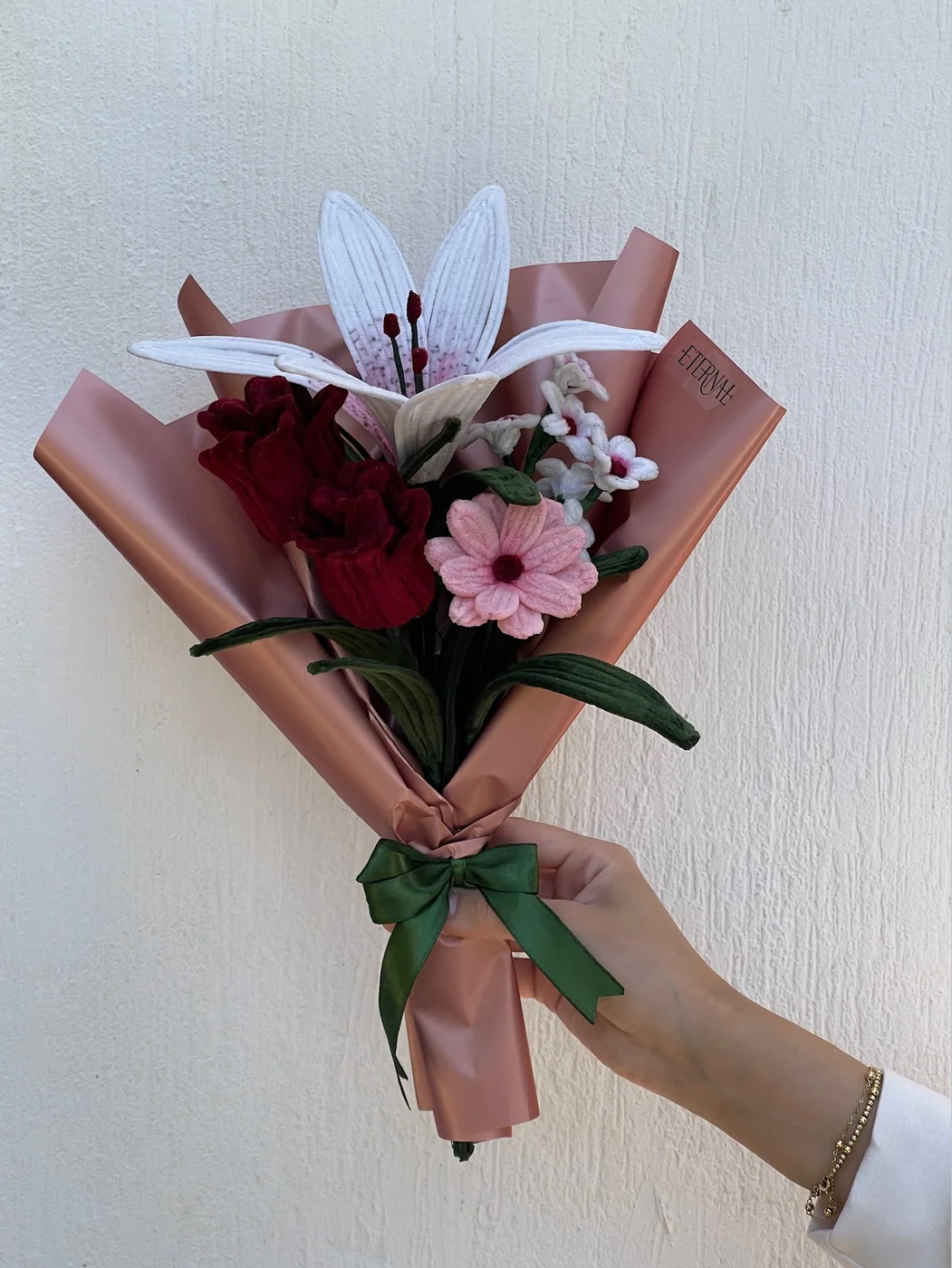 Burgundy Tulip & Lily Bouquet