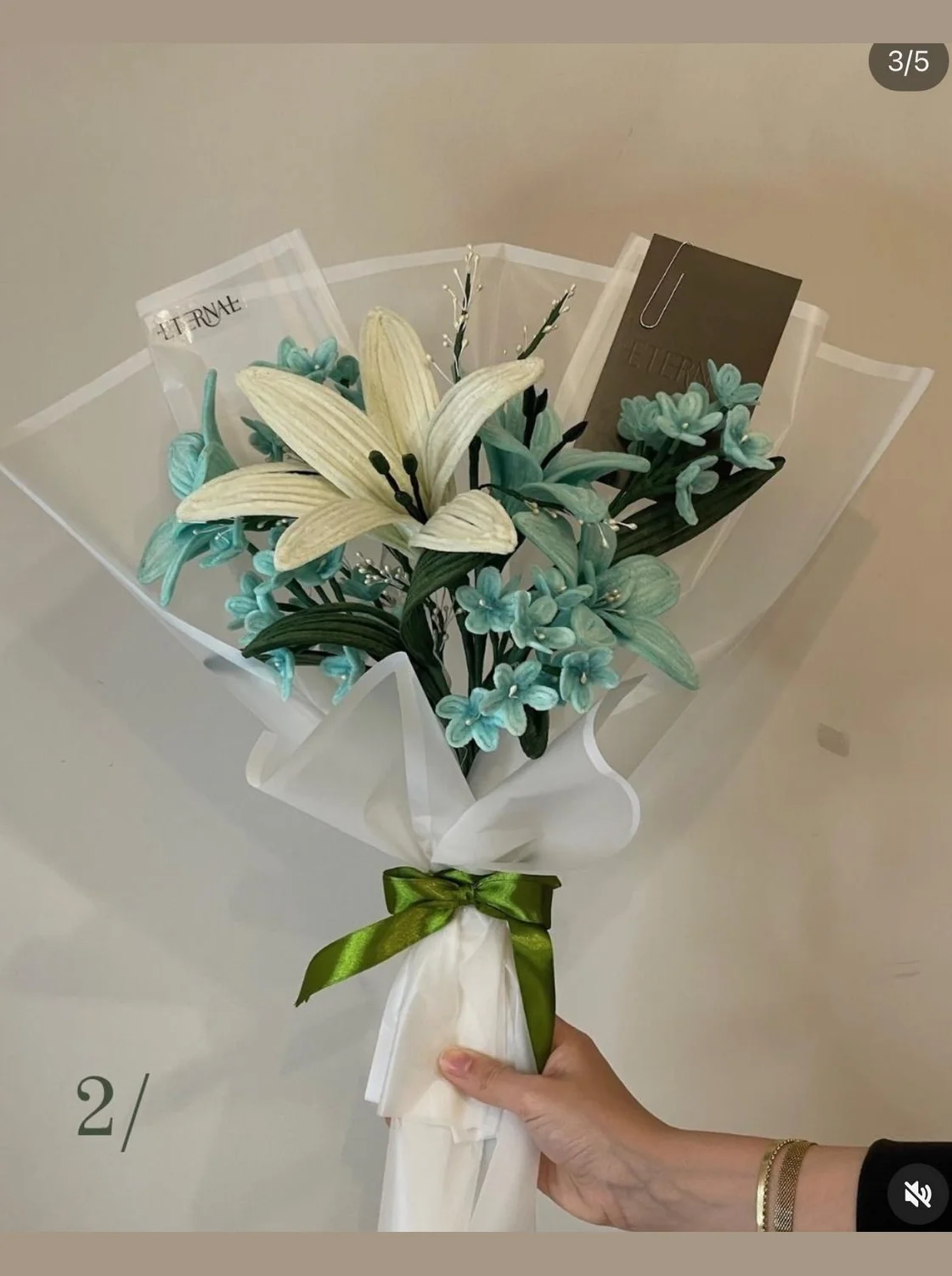 Teal Lily Bouquet